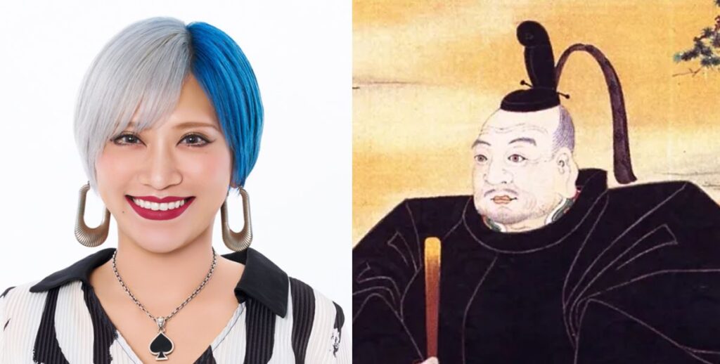歴史上の偉人が先祖の有名人の画像
ぱーてぃーちゃん・信子（お笑い芸人） × 徳川家康（江戸幕府初代将軍）